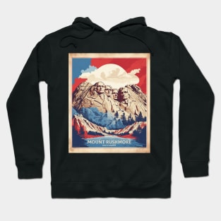 Mount Rushmore United States of America Tourism Vintage Poster Hoodie